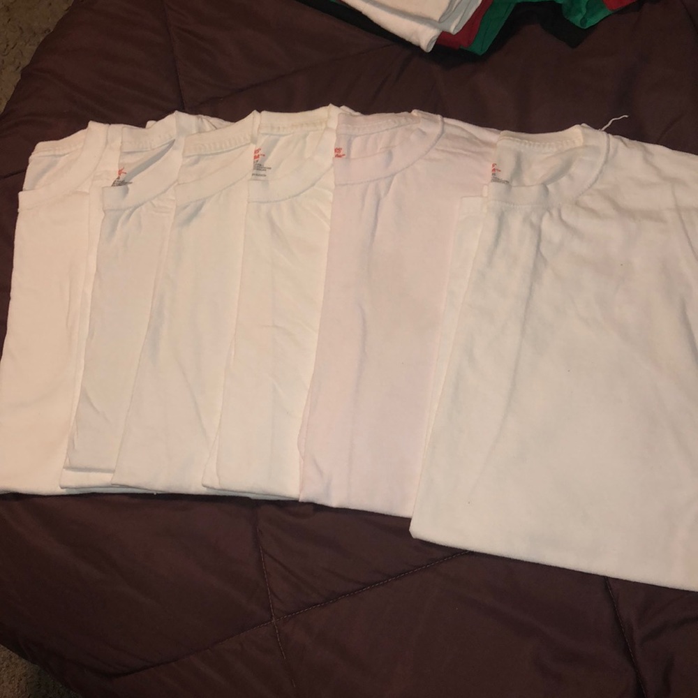 hanes white tees